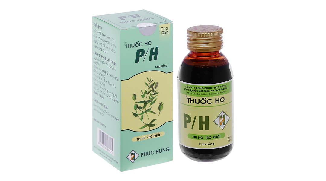 Cao lỏng Thuốc Ho P/H trị ho, bổ phế chai 120ml