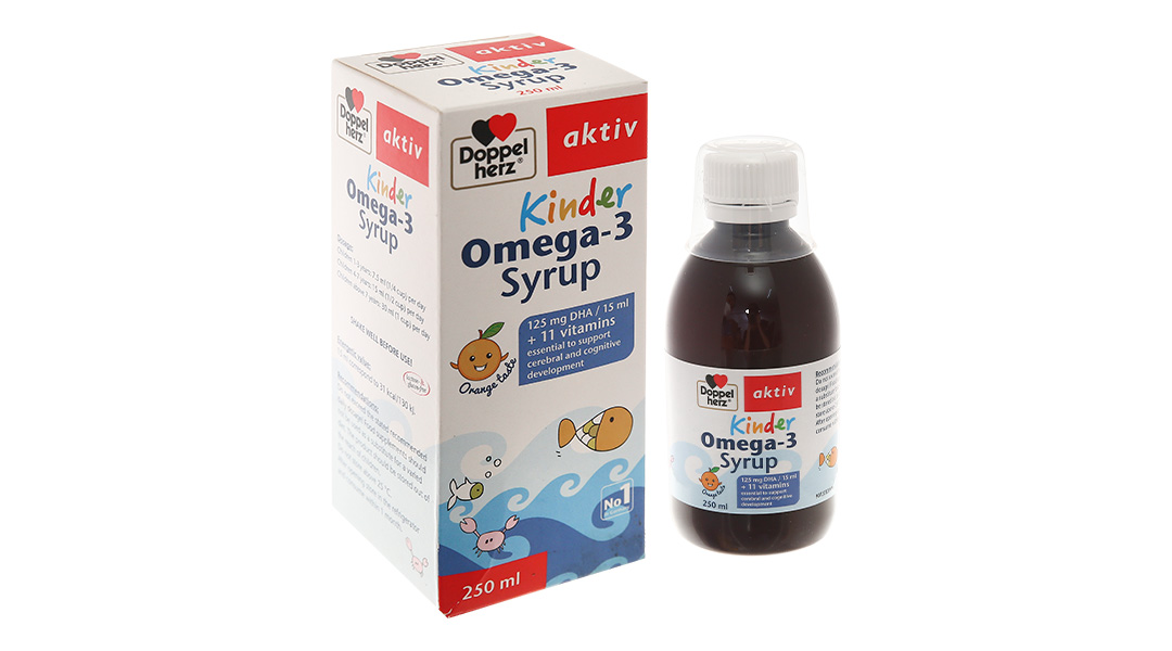 Chi tiết Doppelherz Kinder Omega-3 Syrup tăng cường thị lực chai 250ml