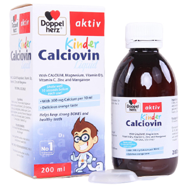 Chi tiết Dung dịch uống Doppelherz Kinder Calciovin Liquid bổ sung canxi cho bé chai 200ml