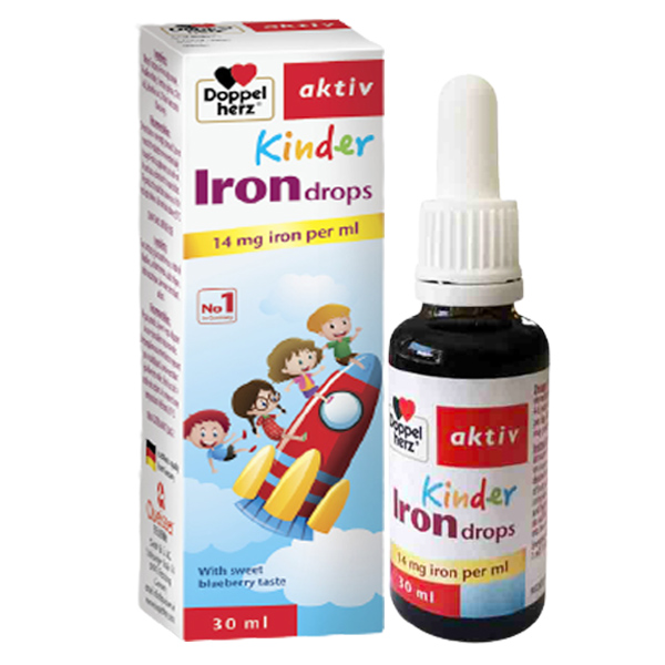 Chi tiết Doppelherz Aktiv Kinder Iron drops. Giảm nguy cơ thiếu máu do thiếu sắt
